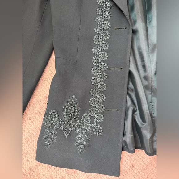 CHRISTIAN DIOR Vintage Wool Blazer Jacket, sz 4 - Picture 10 of 14